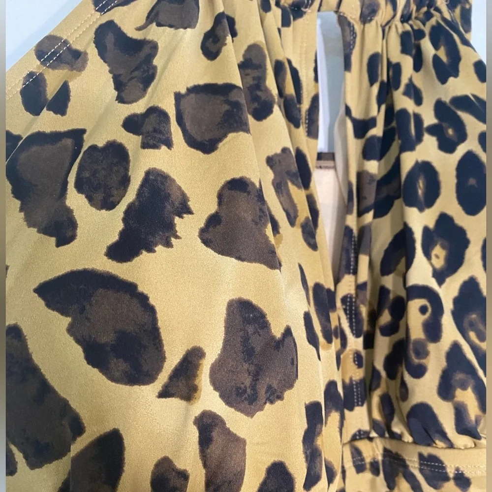 Ralph Lauren Cheetah Leopard High Neck One Piece‎ Swimsuit -plus sz 20W Rt $180
